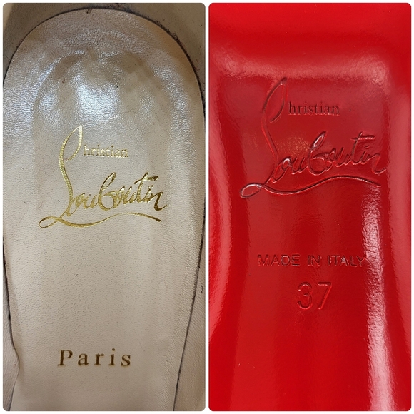 Christian Louboutin Gaetanina Suede & Leather Paneled Ankle Boots Brown 37 - Picture 11 of 16